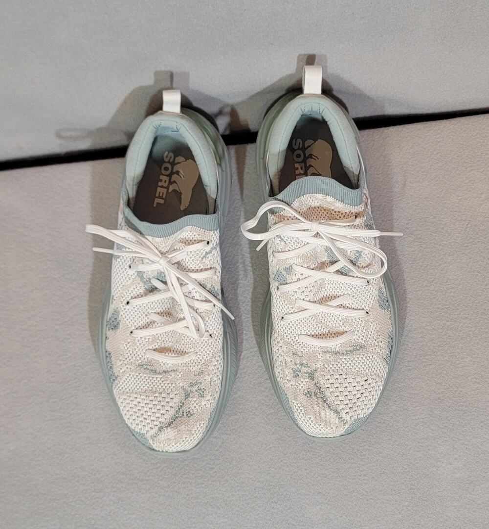 Sorel Explorer Blitz Stride Lace Sneakers Size 8 Blue Beige